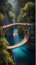 Breathtaking View of a Natural Arch Bridge illustration Artificial Intelligence