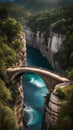 Breathtaking View of a Natural Arch Bridge illustration Artificial Intelligence