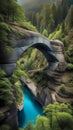 Breathtaking View of a Natural Arch Bridge illustration Artificial Intelligence