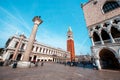 Breathtaking view of the Piazza San Marco square with campanile of Saint Mark in Venice, Italy. Amazing places. Popular tourist Royalty Free Stock Photo