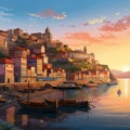 Breathtaking View of Porto at Sunset