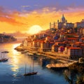 Breathtaking View of Porto at Sunset