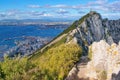 Breathtaking view from the Rock of Gibraltar, United Kingdom Royalty Free Stock Photo