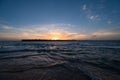 Breathtaking view of the sea under the beautiful sunset captured in Pipa, Brazil