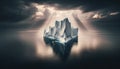Majestic Iceberg at Sunset, AI Generated