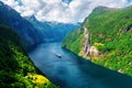 Breathtaking view of Sunnylvsfjorden fjord Royalty Free Stock Photo