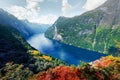 Breathtaking view of Sunnylvsfjorden fjord Royalty Free Stock Photo