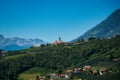 Breathtaking view of Tirolo, South Tyrol, Italy. Royalty Free Stock Photo