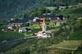 Breathtaking view of Tirolo, South Tyrol, Italy. Royalty Free Stock Photo