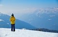 Breathtaking view to the winter landscape at Madonna di Campiglio Ski Resort.