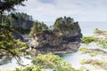 Breathtaking View at Washington coast in Cape Flattery in Royalty Free Stock Photo