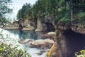 Breathtaking View at Washington coast in Cape Flattery in Royalty Free Stock Photo