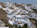 Breathtaking View of White Colored Houses Built on the Caldera of Santorini island, Greece Royalty Free Stock Photo