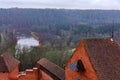 Breathtaking views of the meandering Gauja River and the valley rich in forests covered with fog