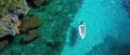 Breathtaking Vista Of A Boat Gliding Through Crystalclear Caribbean Waters Royalty Free Stock Photo