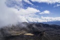 Breathtaking volcanic landscape view from the top of mount Ngauruhoe. One of the great walks in New Zealand, North Island. The mos Royalty Free Stock Photo