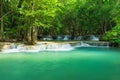 Breathtaking waterfall for relaxation, Erawan waterfall loacated Kanchanaburi Province