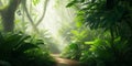 A Breathtaking Wild Jungle Landscape with Dense Foliage