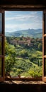 Breathtaking Window View Of Green Hills In Tuscany - Borgo Pignano