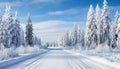 Breathtaking winter landscape of switzerland serpentine road, popular travel destination in europe