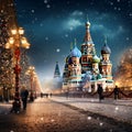 Breathtaking Winter Scene in Moscow