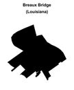 Breaux Bridge outline map Royalty Free Stock Photo