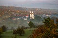 breb maramures in autumn fog traditional Romanian village