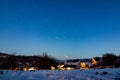 Breb village in Romania under the Milky Way