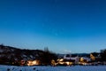 Breb village in Romania under the stars