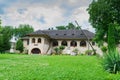 Brebu, Prahova, Romania - August 04, 2019: The Royal House Museum building from the Brebu Monastery complex situated in Brebu,