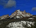 Breccia Peak and Cliffs on Togwotee Pass between Dubois and Jackson in Wyoming USA i Royalty Free Stock Photo