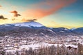 Breckenridge, Colorado, USA ski resort town skyline in winter Royalty Free Stock Photo