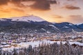 Breckenridge, Colorado, USA ski resort town skyline Royalty Free Stock Photo