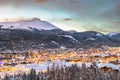 Breckenridge, Colorado, USA Town Skyline in Winter