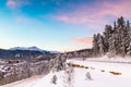 Breckenridge, Colorado, USA town skyline in winter