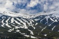 Breckenridge, Colorado in the Winter During the Day with the Mountains in the Background Royalty Free Stock Photo