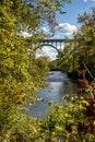 Brecksville-Northfield Bridge Through The Trees Royalty Free Stock Photo
