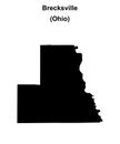 Brecksville outline map Royalty Free Stock Photo