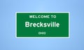 Brecksville, Ohio city limit sign. Town sign from the USA. Royalty Free Stock Photo