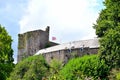 brecon castle in sunny day Royalty Free Stock Photo