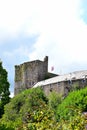 brecon castle in sunny day Royalty Free Stock Photo