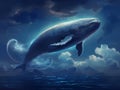 Breaching humpback whale Royalty Free Stock Photo