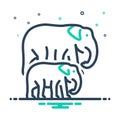 Mix icon for Breed, phylum and elephant