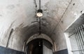 Breendonk, Belgium - old WWII Prison camp hallway interior Royalty Free Stock Photo
