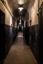 Breendonk, Belgium - old WWII Prison camp hallway interior Royalty Free Stock Photo