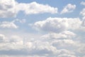 Breeze belt of cumulus clouds. Cloudy heaven skies beautiful panorama Royalty Free Stock Photo