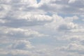 Breeze belt of cumulus clouds. Harmony air clouds natural inspiration day Royalty Free Stock Photo