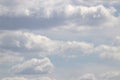 Breeze belt of cumulus clouds. Meteorology atmosphere ecology weather background Royalty Free Stock Photo