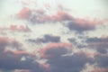 Breeze belt of cumulus pink meteorology atmosphere ecology weather background Royalty Free Stock Photo