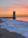 Breezy Point lighthouse in sunset, Queens, New York Royalty Free Stock Photo